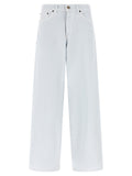 Haikure Haikure White Cotton Relaxed Fit Jeans