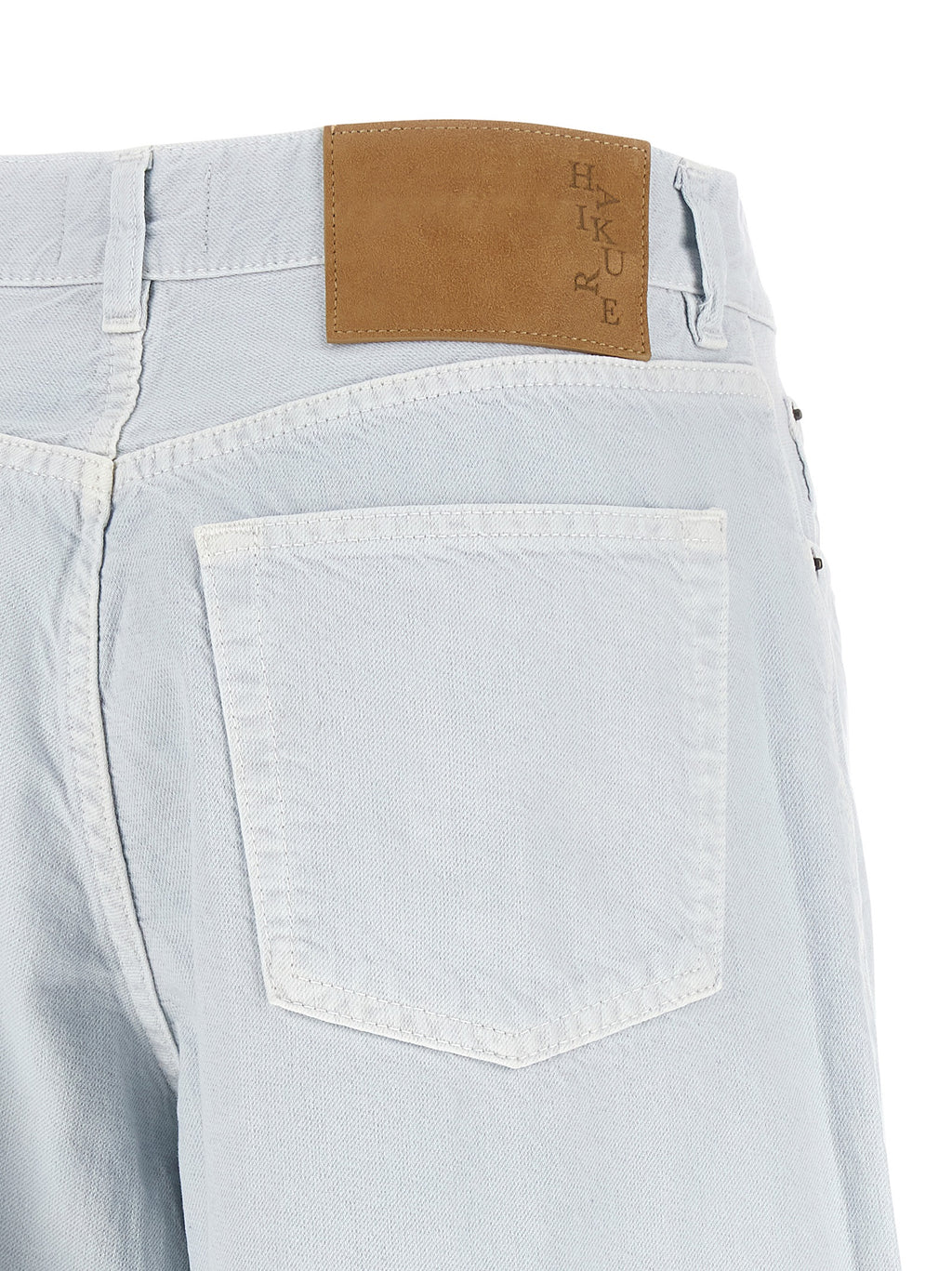 Haikure Haikure White Cotton Relaxed Fit Jeans