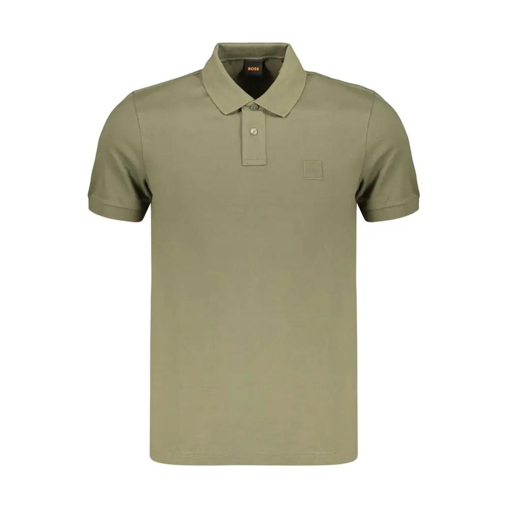 Hugo Boss Green Cotton Men's Polo Shirt