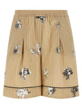 LE TWINS Beige Cotton Bermuda Shorts