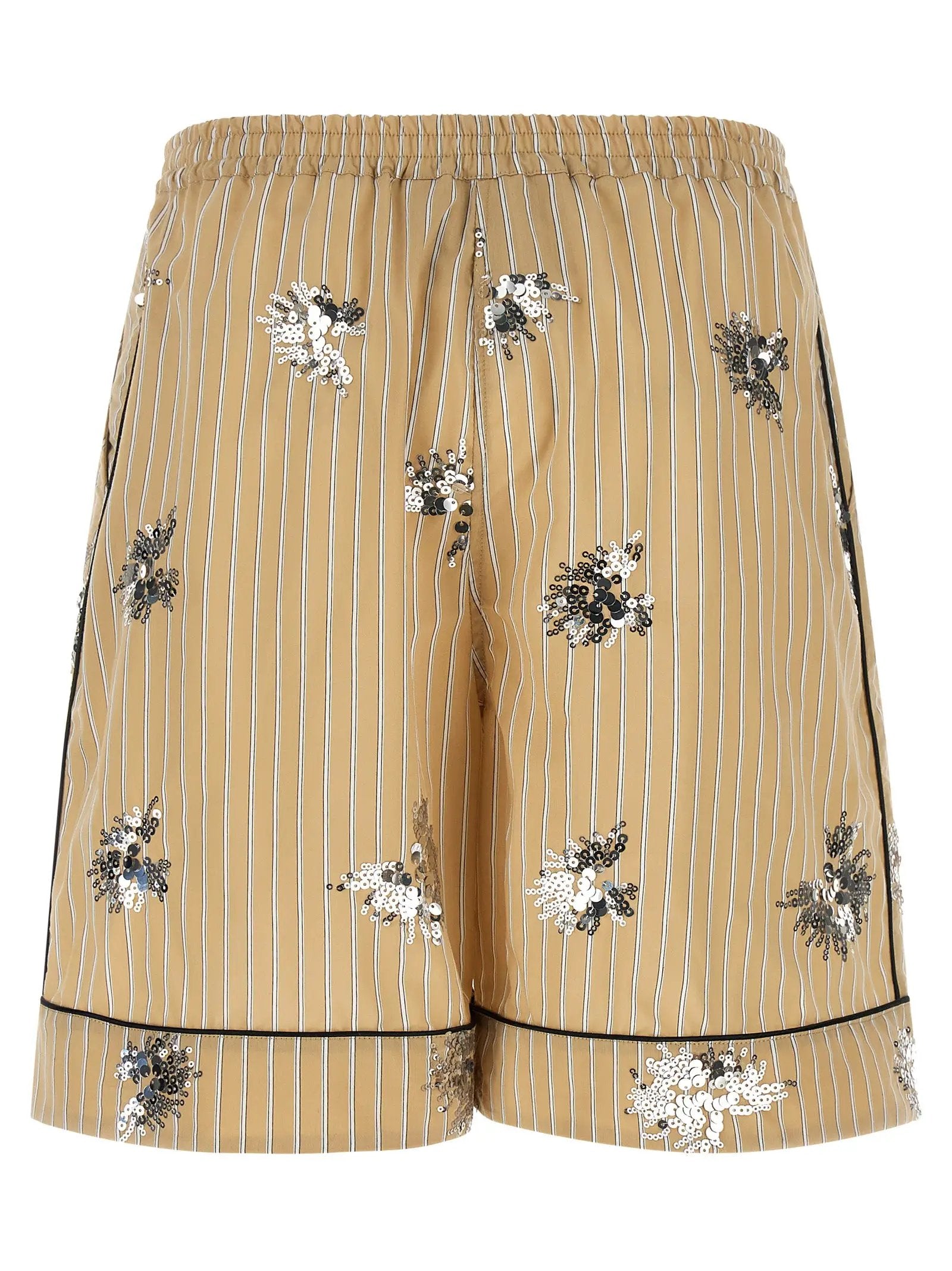 LE TWINS Beige Cotton Bermuda Shorts