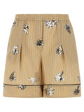 LE TWINS Beige Cotton Bermuda Shorts