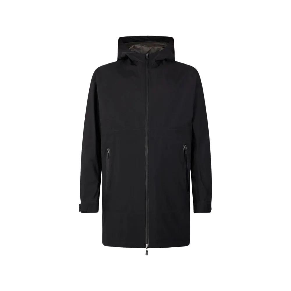 Herno Black Polyester Coat