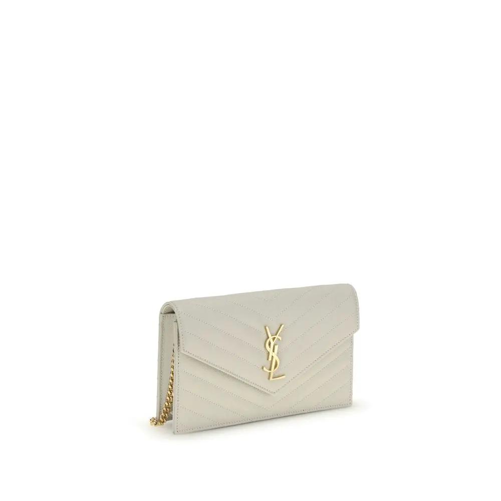 Saint Laurent Saint Laurent Beige Calf Leather Bos Taurus Wallet