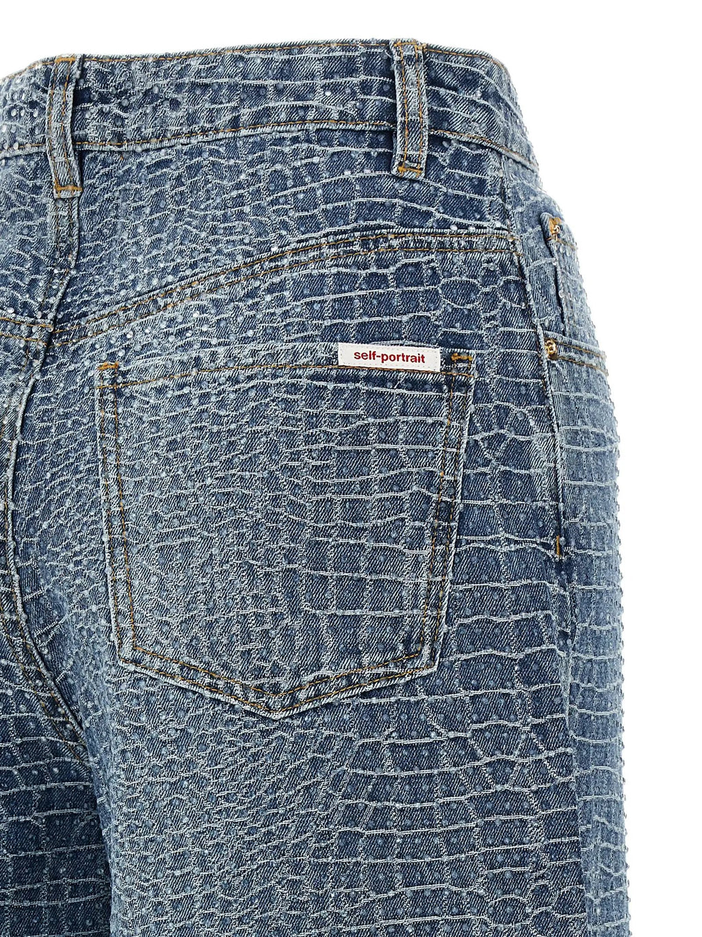 Self-Portrait Blue Cotton Jeans Denim