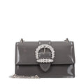 Jimmy Choo Gray Leather Shoulder Bag