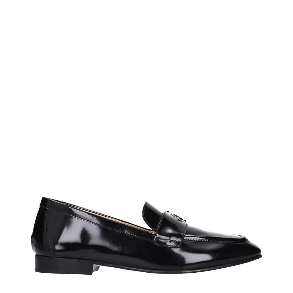 Jimmy Choo Black Leather Slip-On Loafers