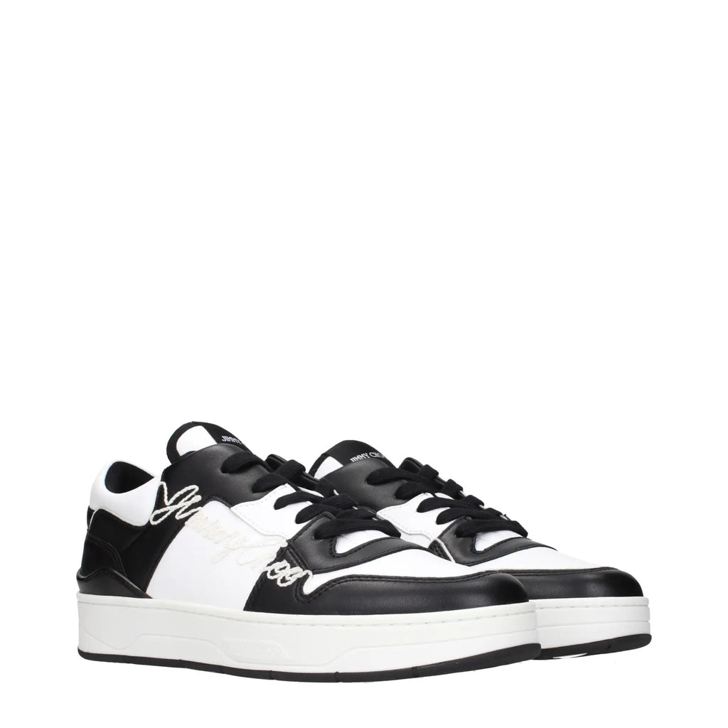 Jimmy Choo Black Leather Sneakers