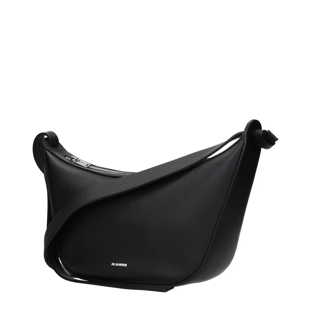 Jil Sander Black Leather Shoulder Bag