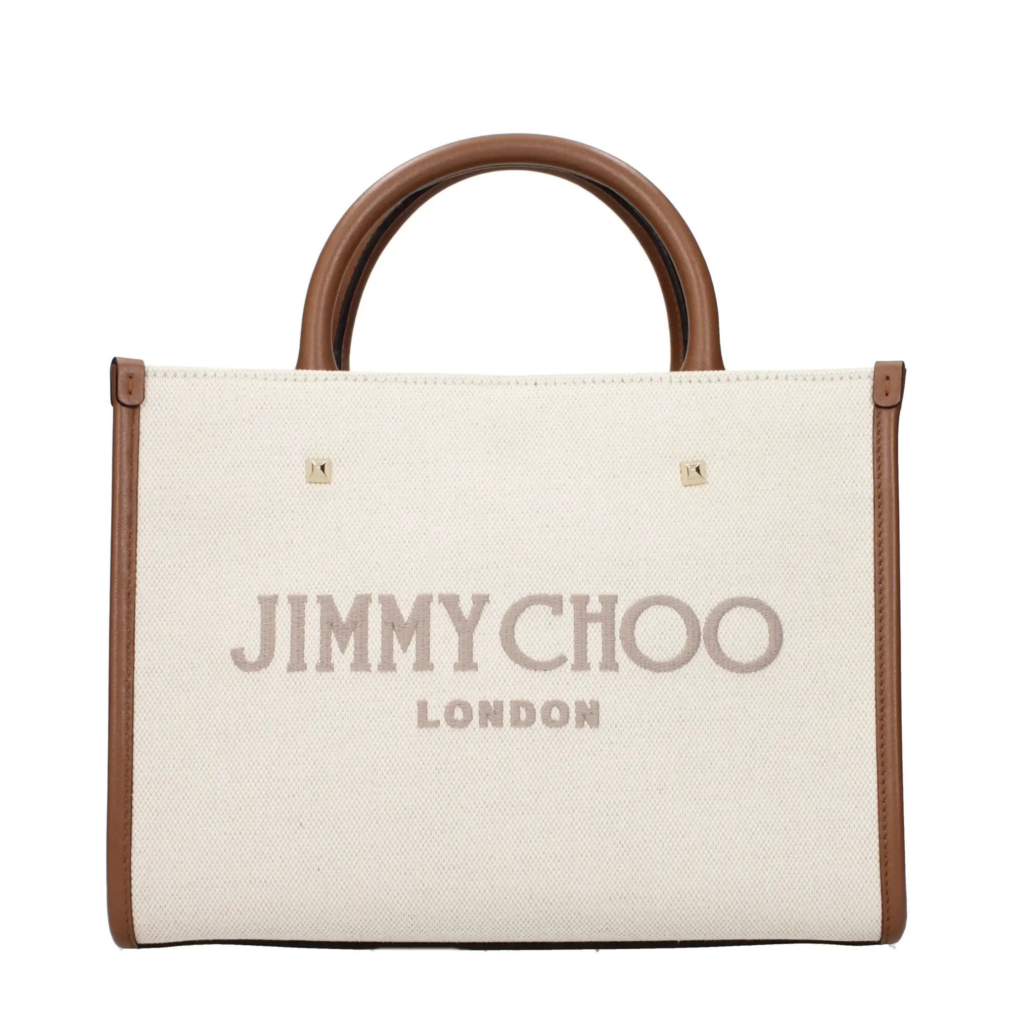 Sac à main Jimmy Choo en tissu beige