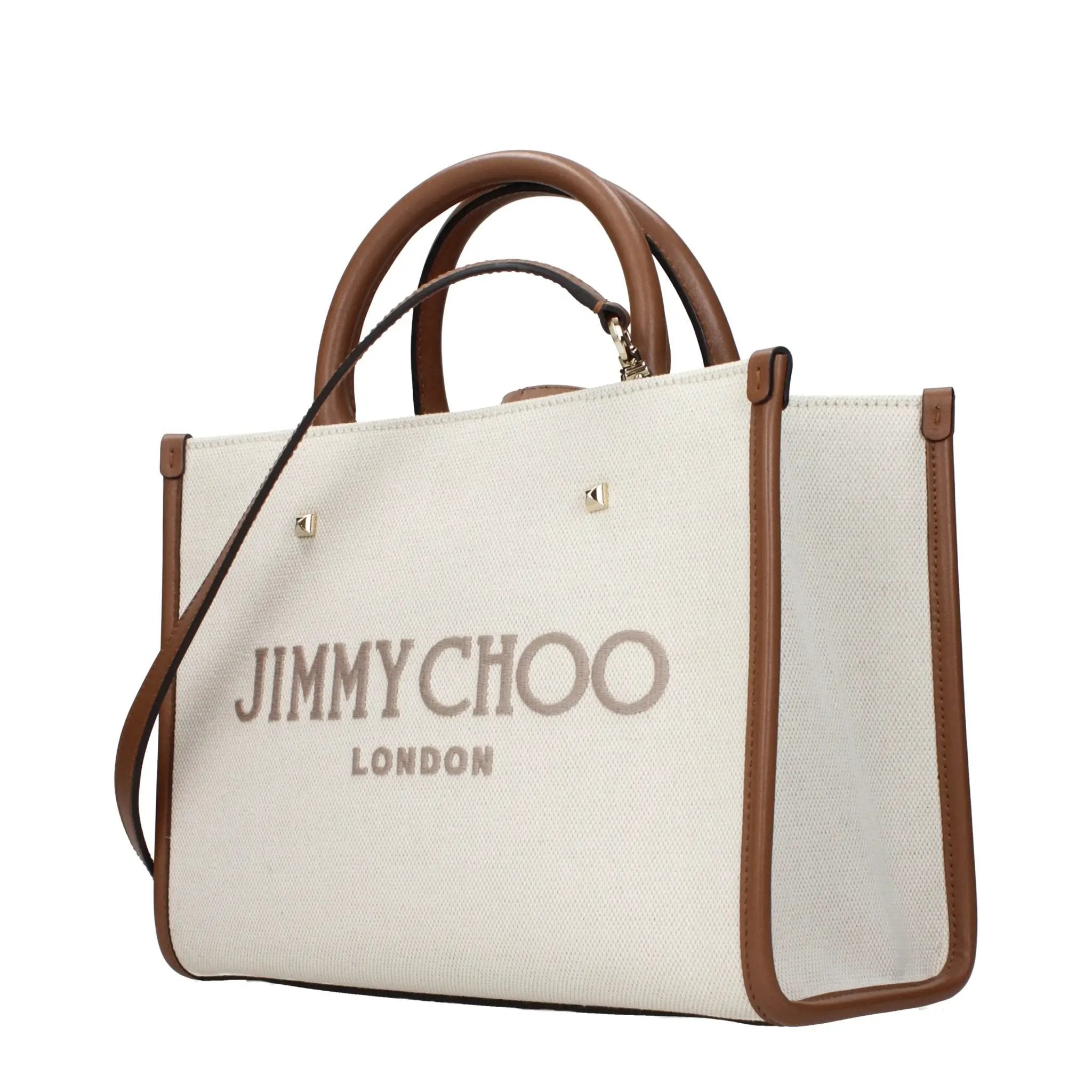 Sac à main Jimmy Choo en tissu beige