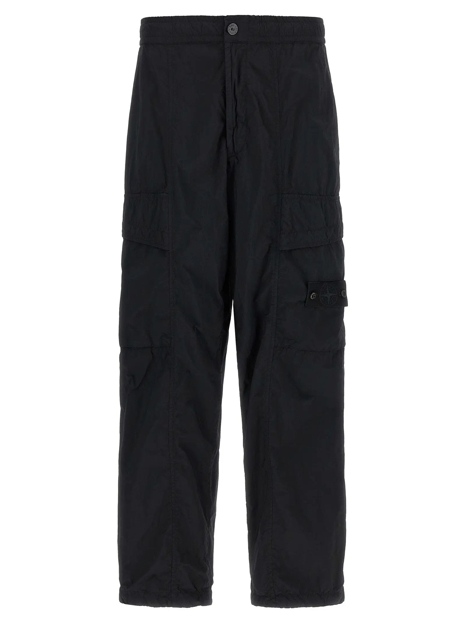 Stone Island Black Polyamide Cargo Pants