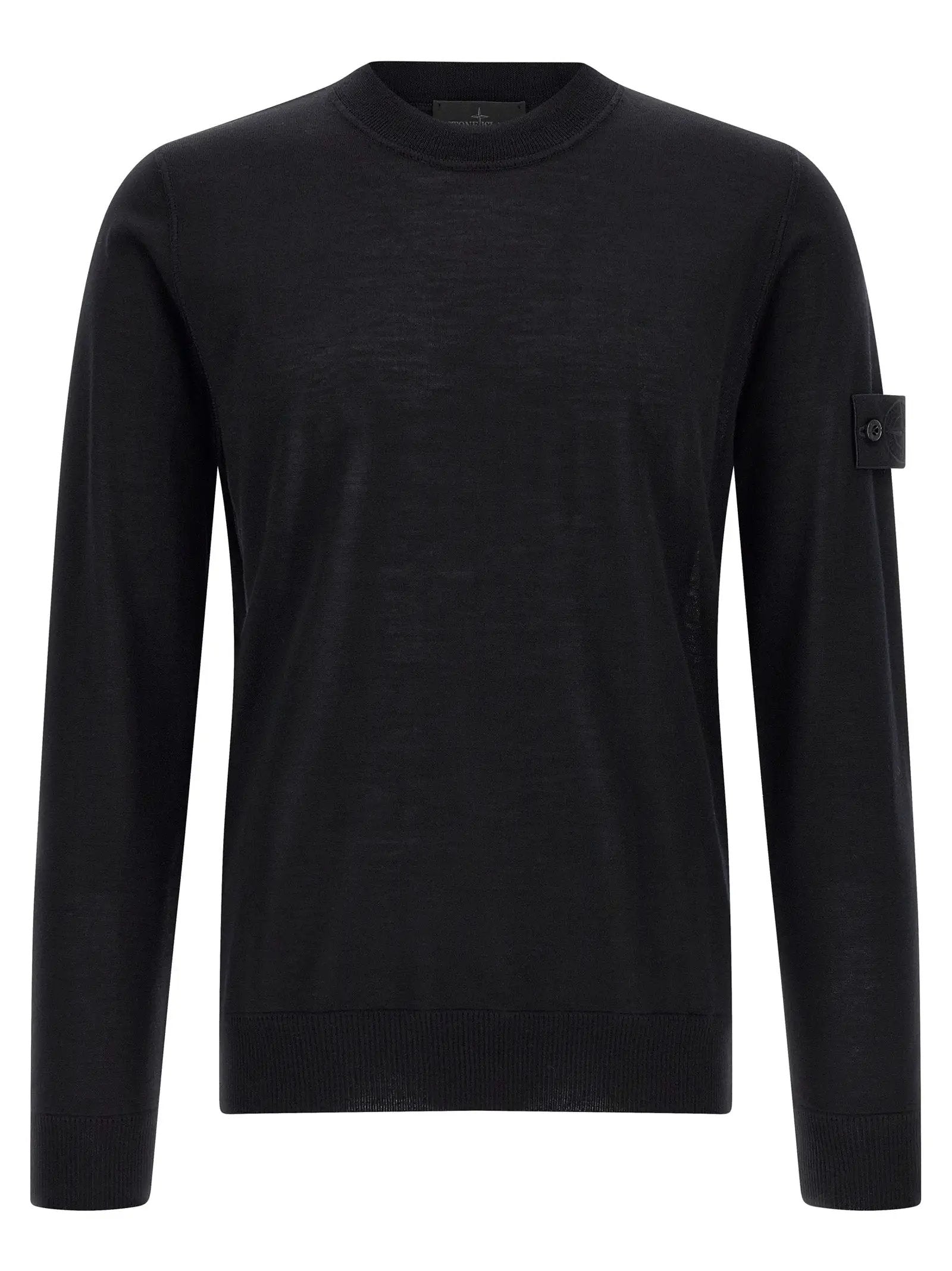 Stone Island Black Virgin Wool Cardigan
