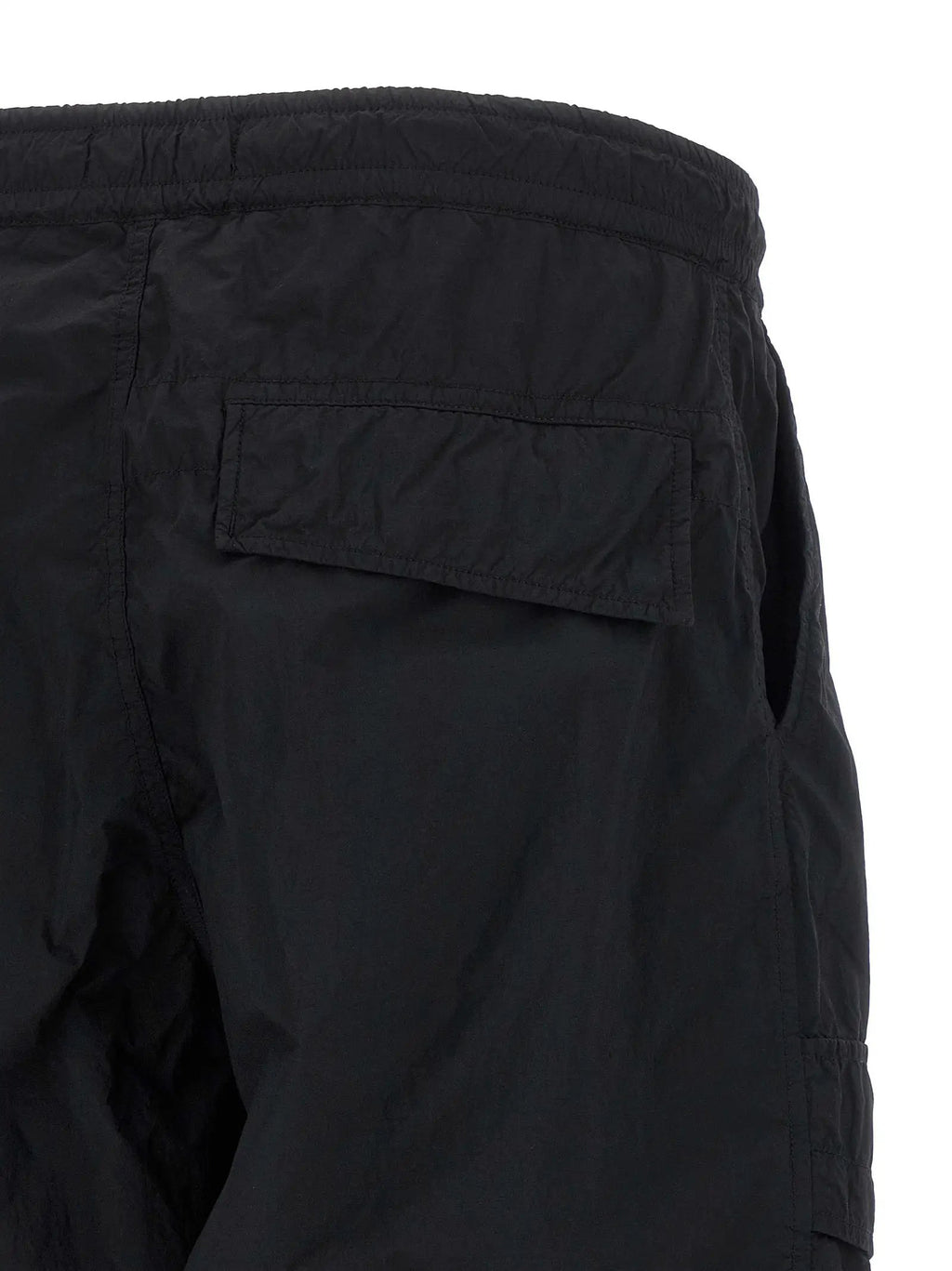 Stone Island Black Polyamide Cargo Pants
