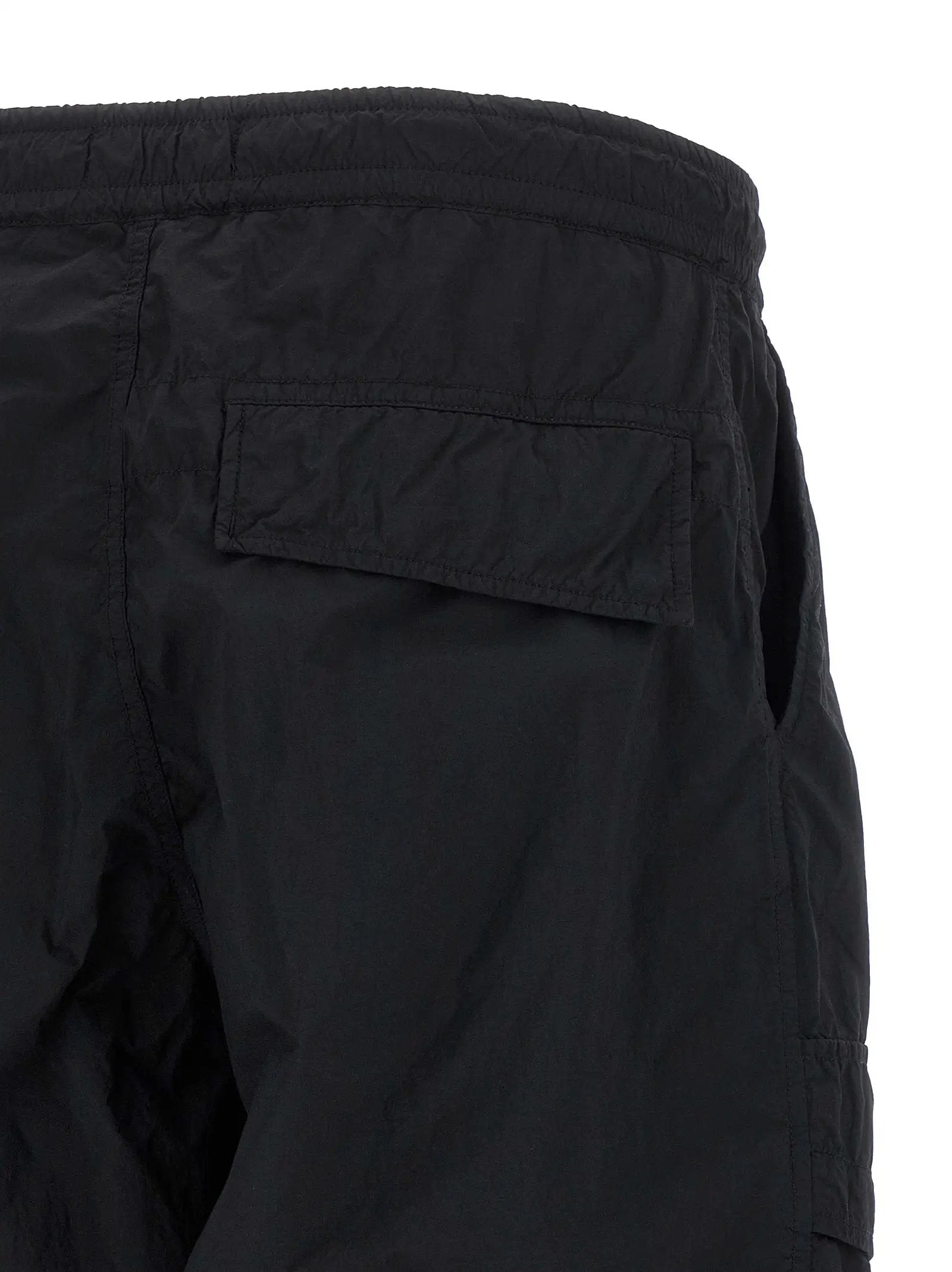 Stone Island Black Polyamide Cargo Pants