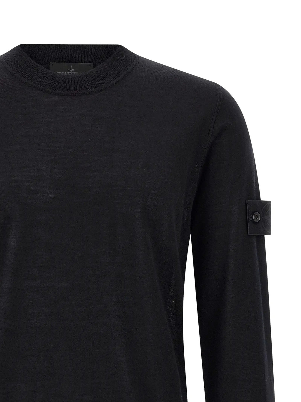 Stone Island Black Virgin Wool Cardigan