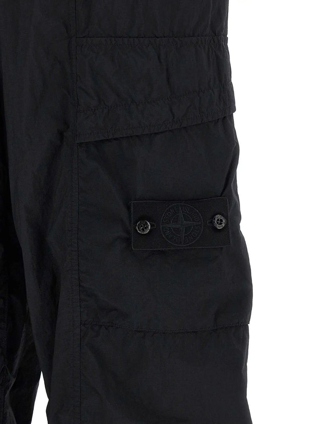Stone Island Black Polyamide Cargo Pants