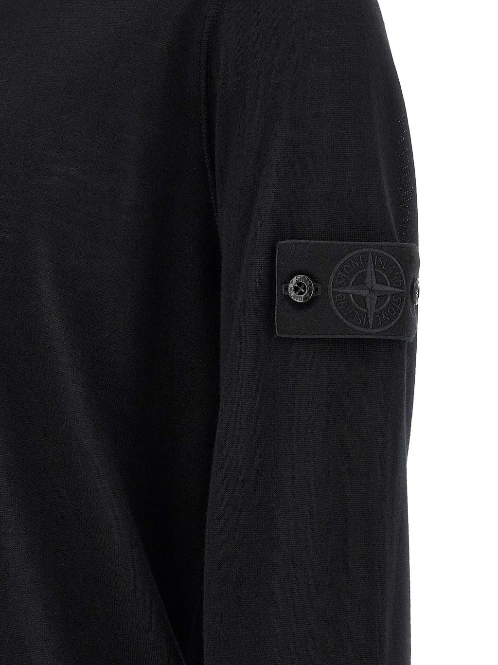 Stone Island Black Virgin Wool Cardigan