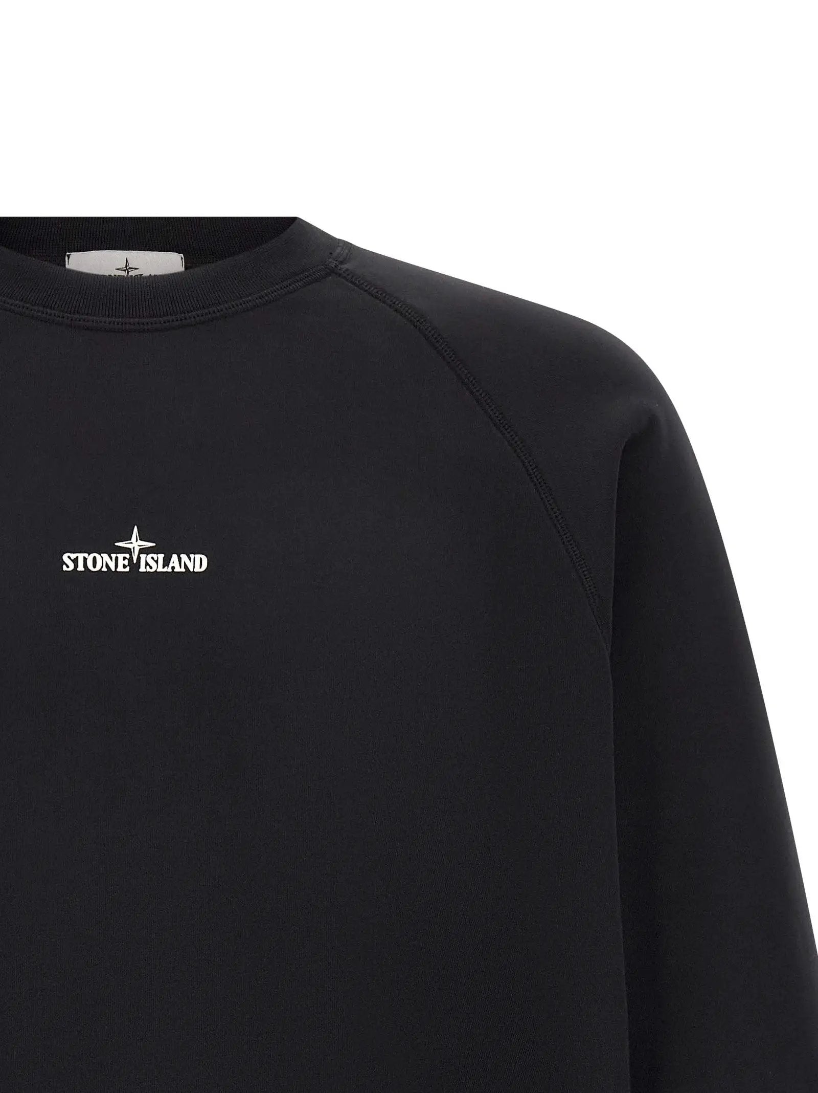 Stone Island Black Cotton Sweatshirt