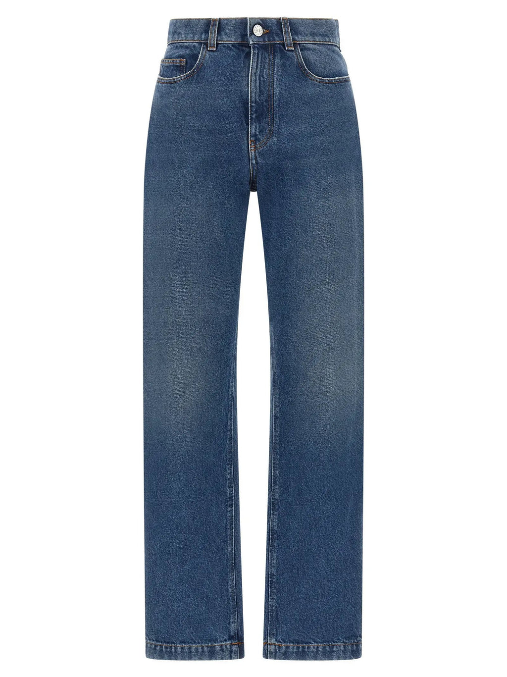 Marni Blue Cotton Straight-Leg Jeans