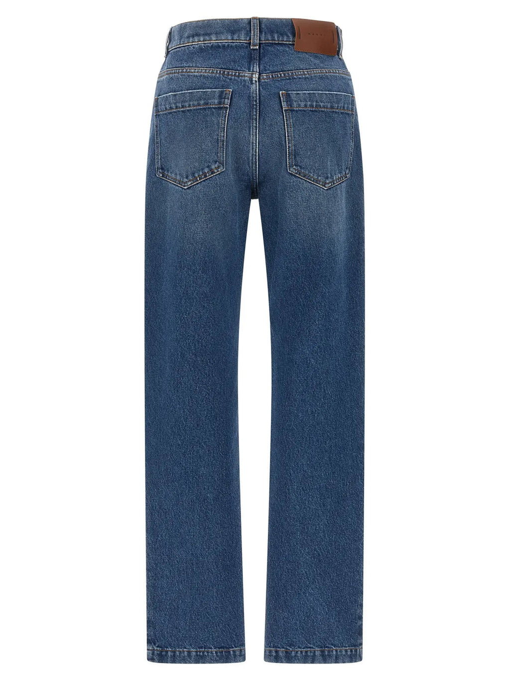 Marni Blue Cotton Straight-Leg Jeans