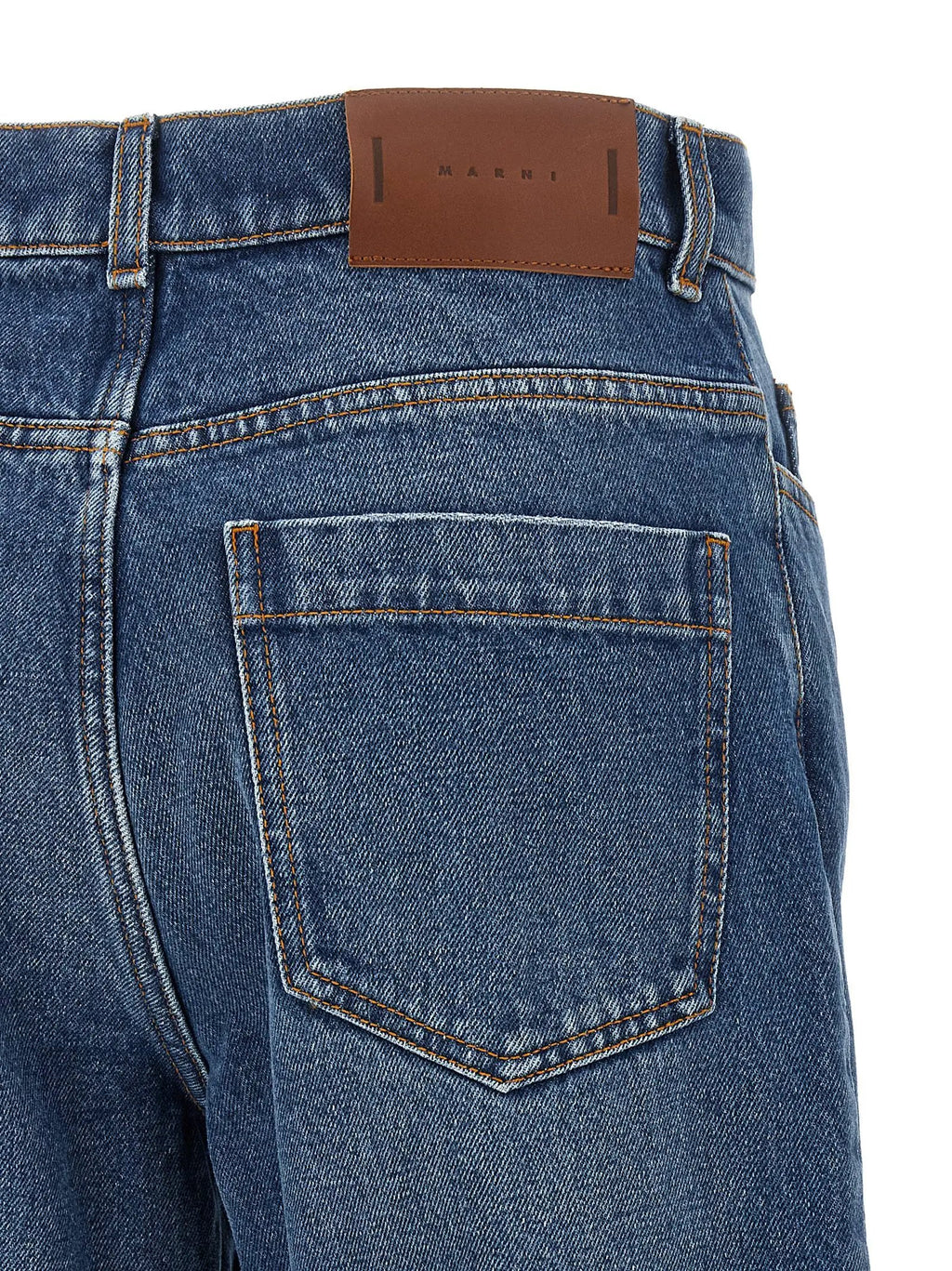 Marni Blue Cotton Straight-Leg Jeans
