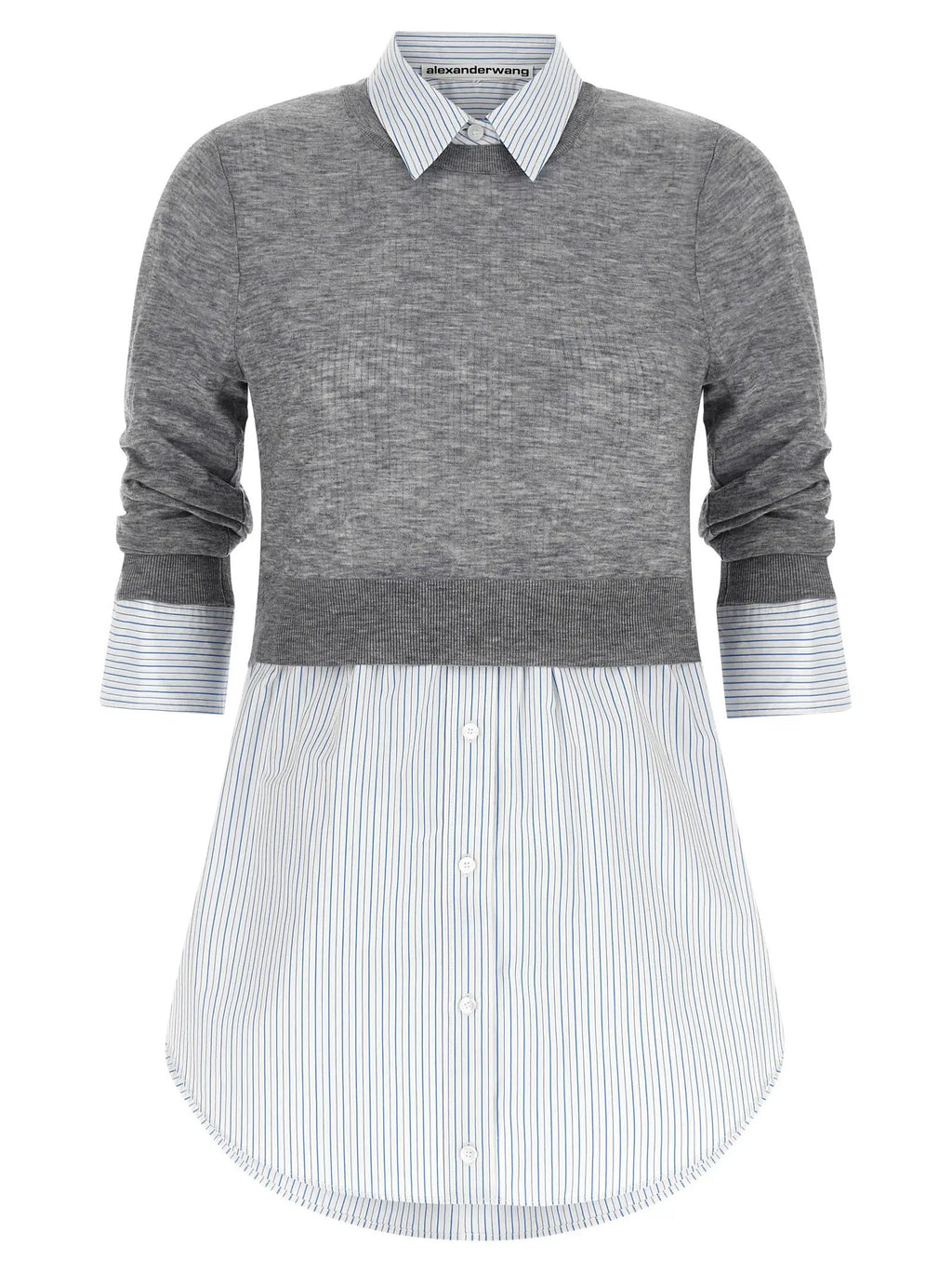 Alexander Wang Gray Wool Blouse
