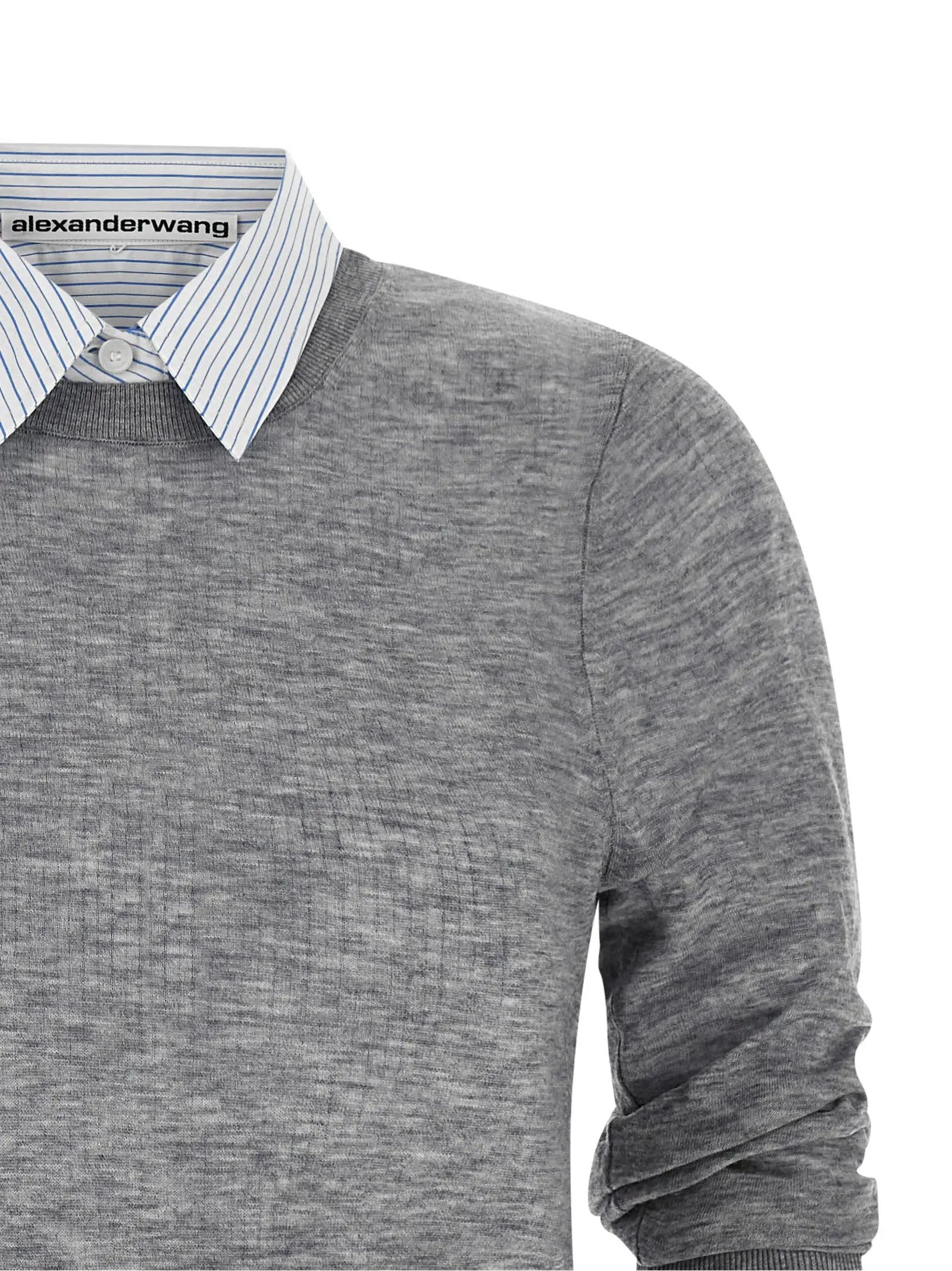Alexander Wang Gray Wool Blouse