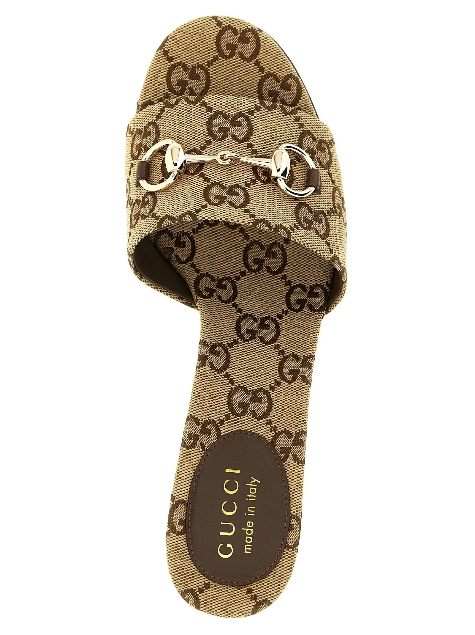 Gucci Beige Cotton Slides