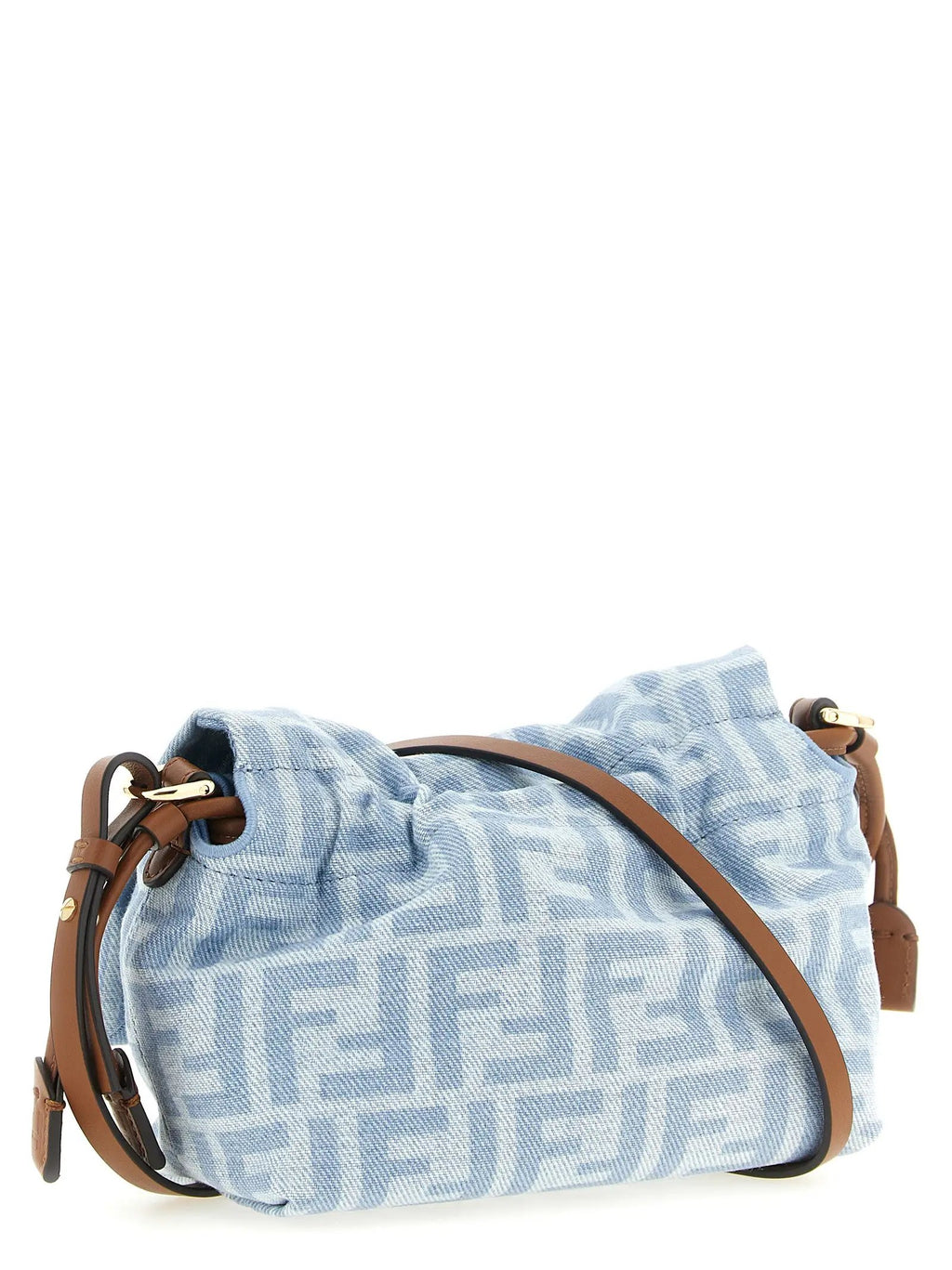 Sac à main Fendi en coton bleu