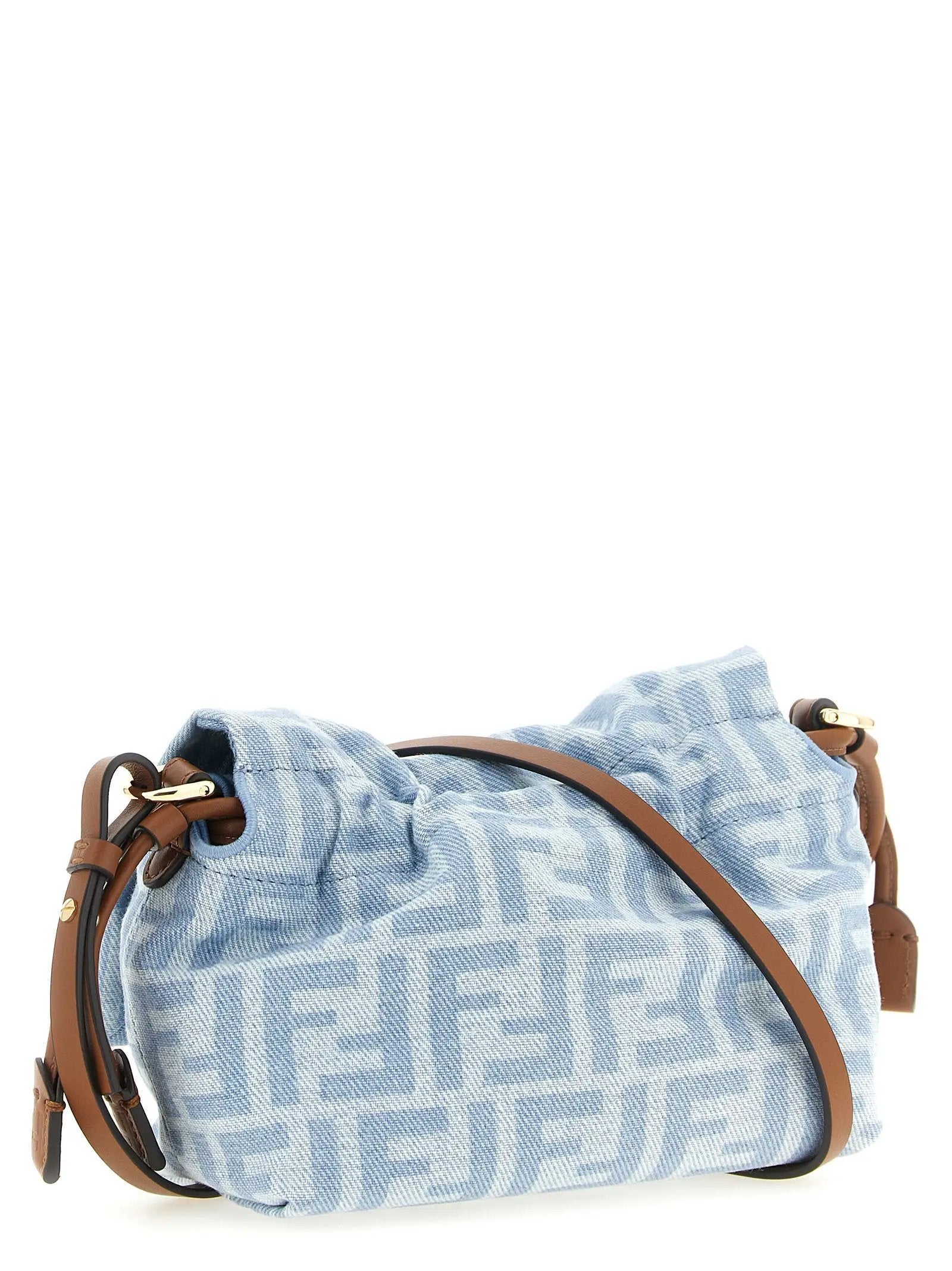 Sac à main Fendi en coton bleu