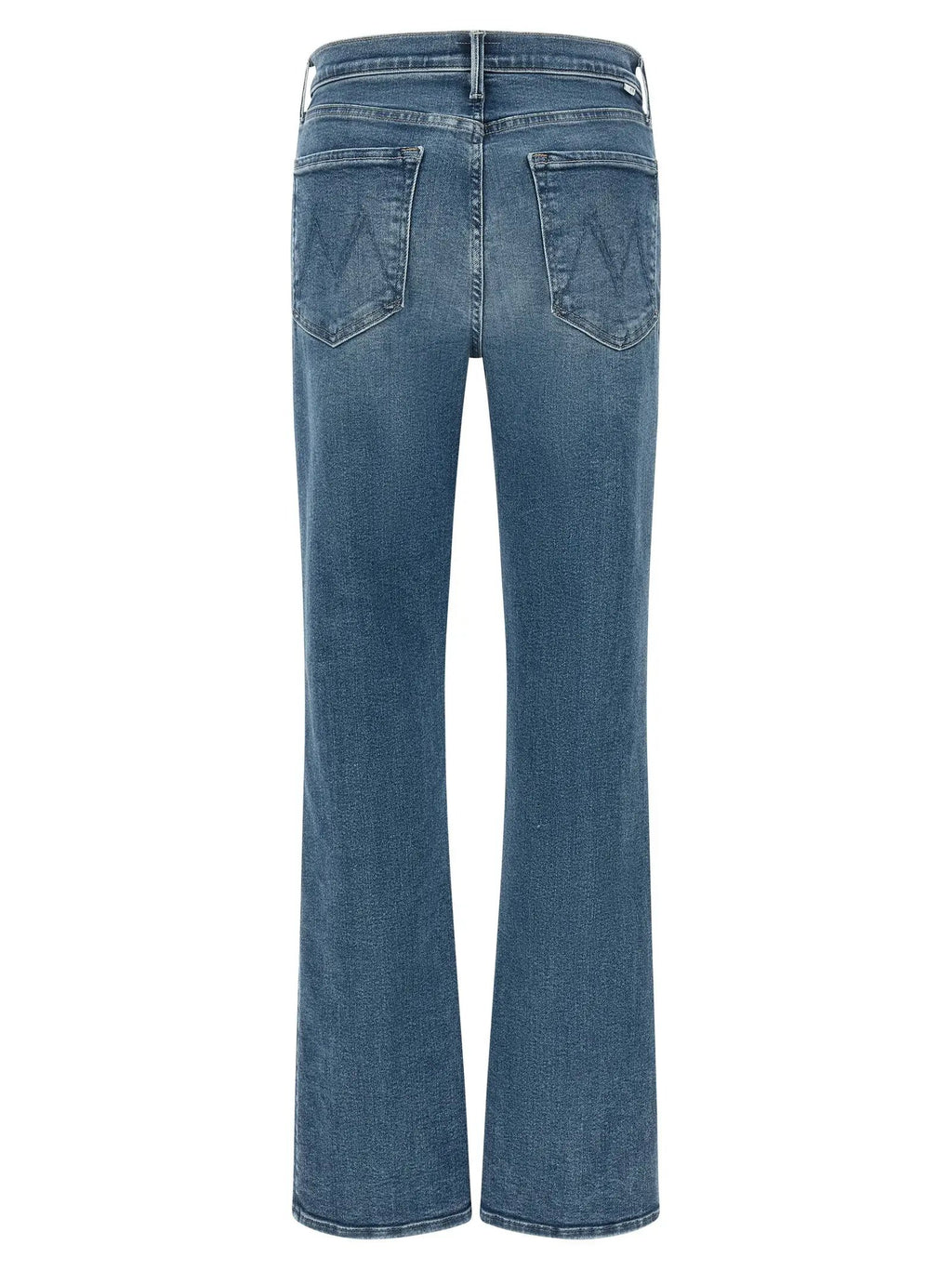 Mother Denim Blue Cotton Flared Jeans