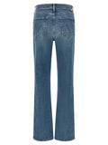 Mother Denim Blue Cotton Flared Jeans