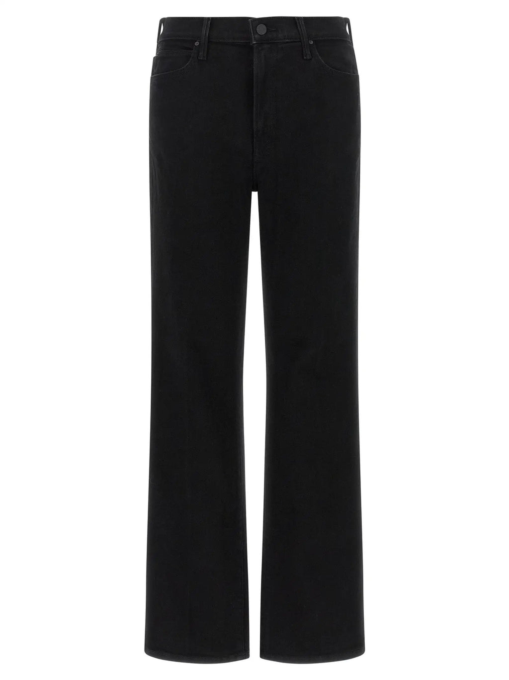Mother Denim Black Cotton Flared Jeans