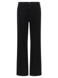 Mother Denim Black Cotton Flared Jeans