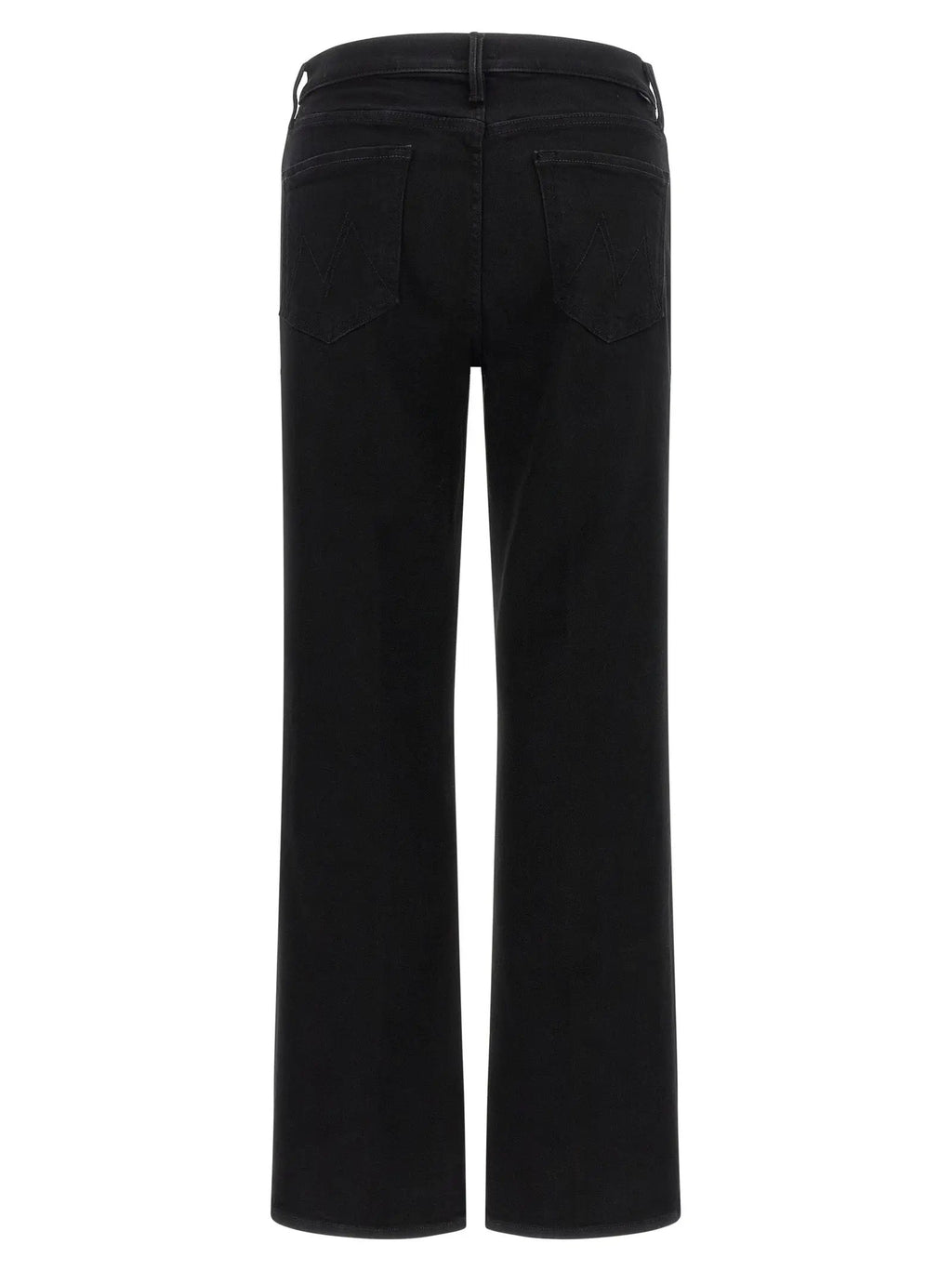 Mother Denim Black Cotton Flared Jeans