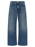 Mother Denim Blue Cotton Relaxed Fit Jeans