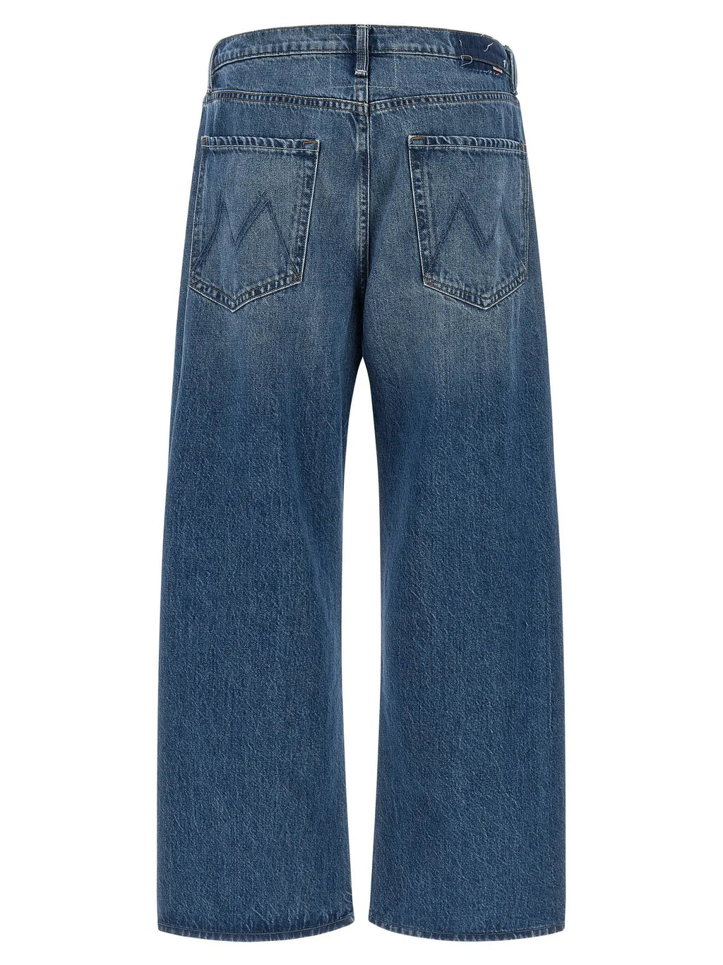 Mother Denim Blue Cotton Relaxed Fit Jeans