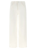 Mother Denim White Cotton Straight-Leg Jeans