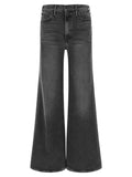 Mother Denim Gray Cotton Flared Jeans