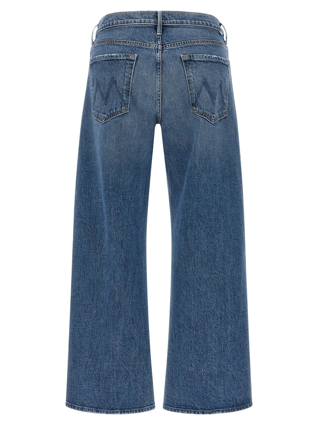 Mother Denim Blue Cotton Cropped Jeans