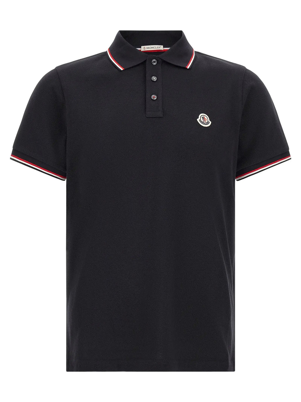 Moncler Blue Cotton Polo Shirt