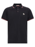 Moncler Blue Cotton Polo Shirt