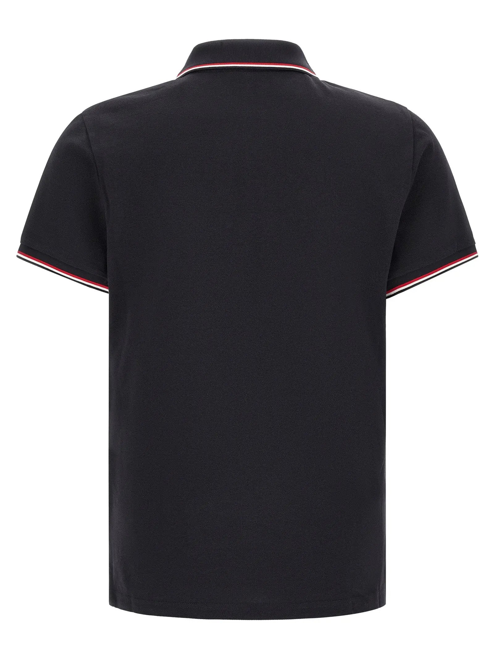 Moncler Blue Cotton Polo Shirt