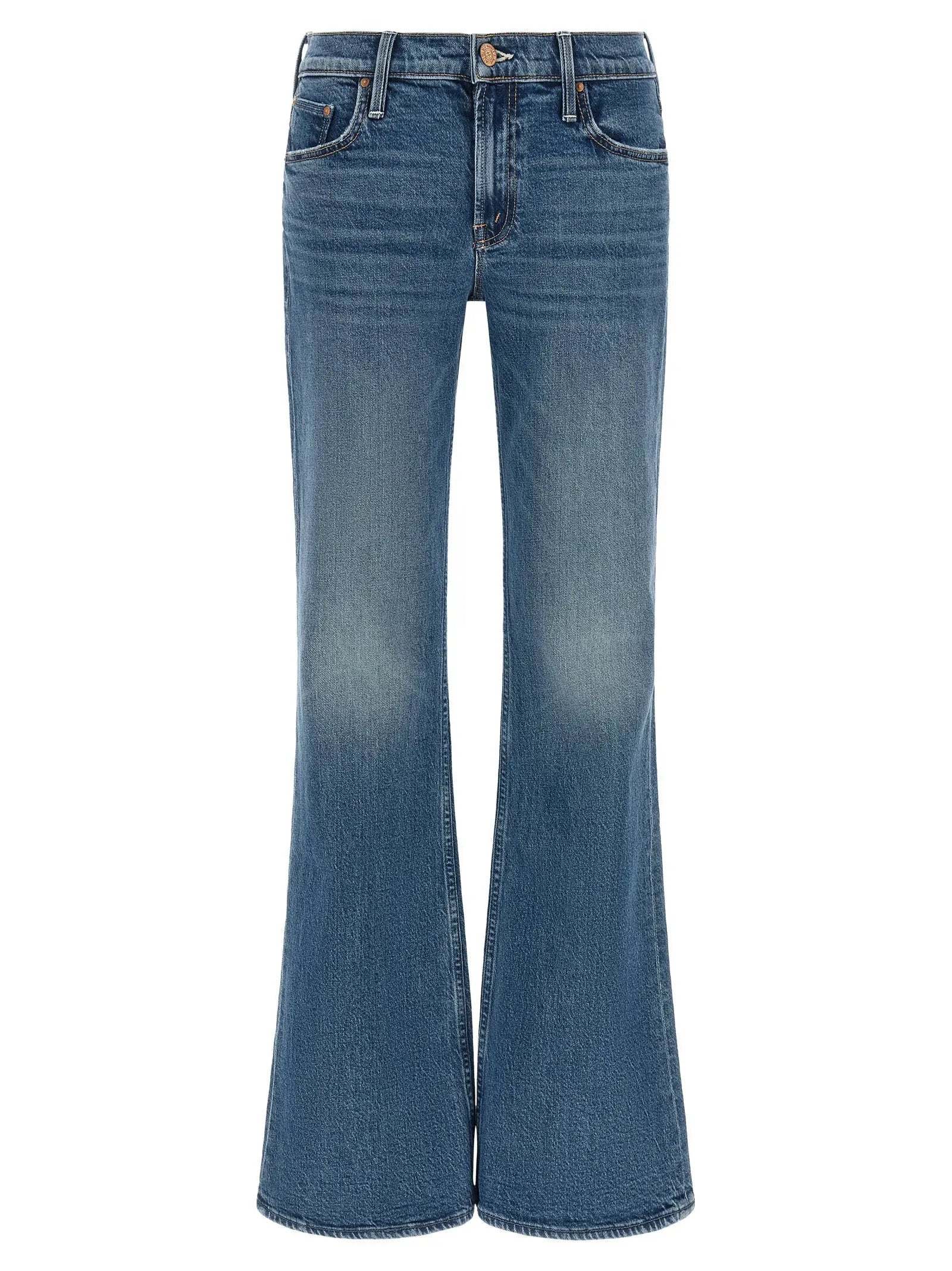 Mother Denim Blue Cotton Bootcut Jeans