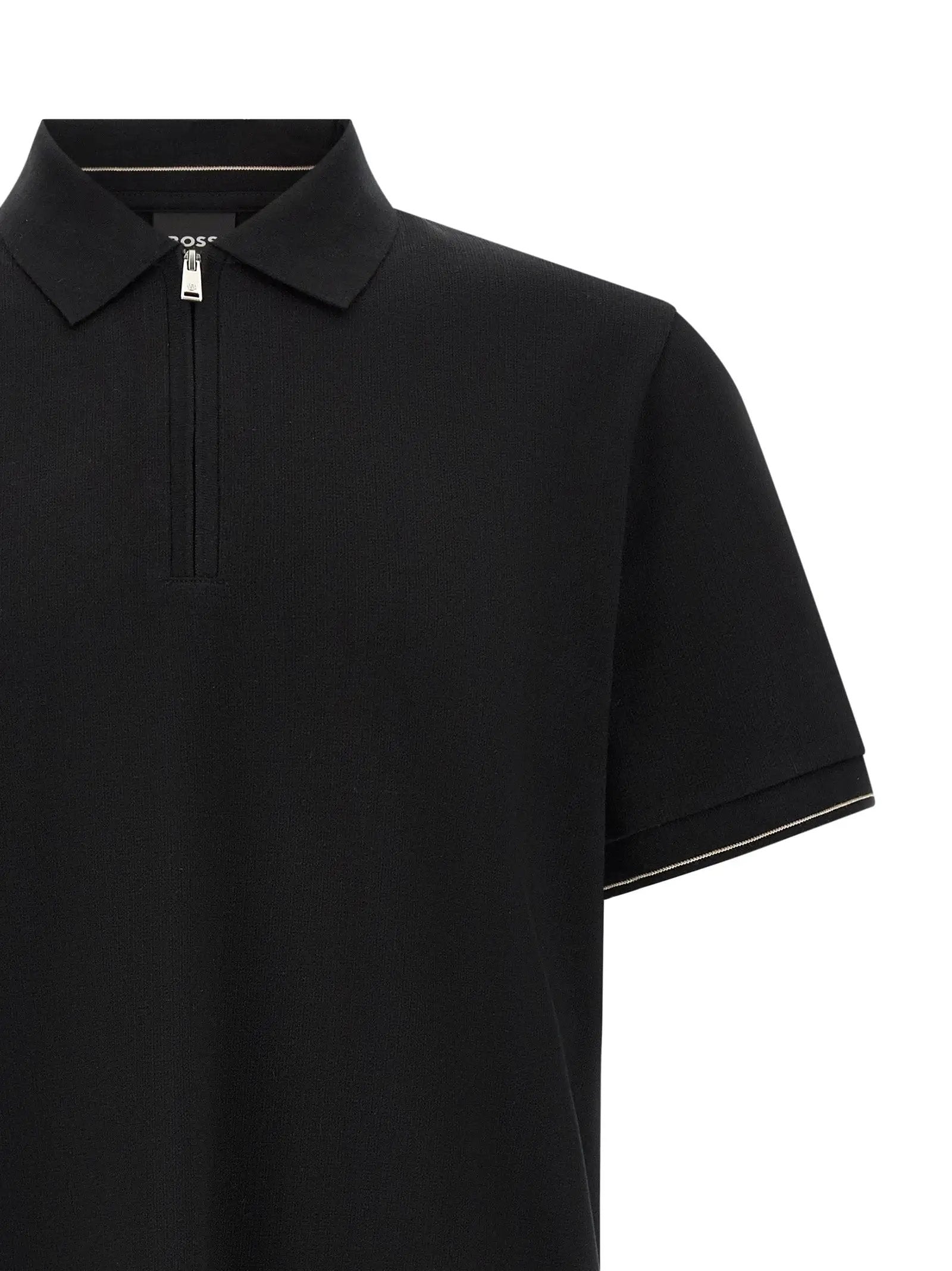 Polo Hugo Boss noir en coton