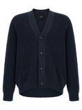 Hugo Boss Blue Cotton Cardigan