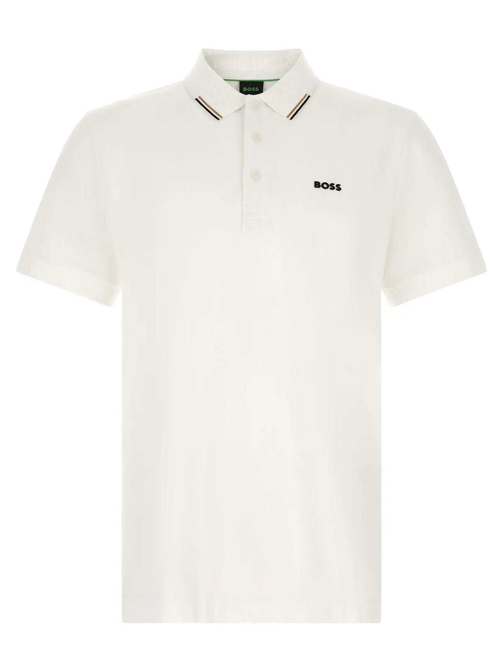 Hugo Boss White Cotton Polo Shirt