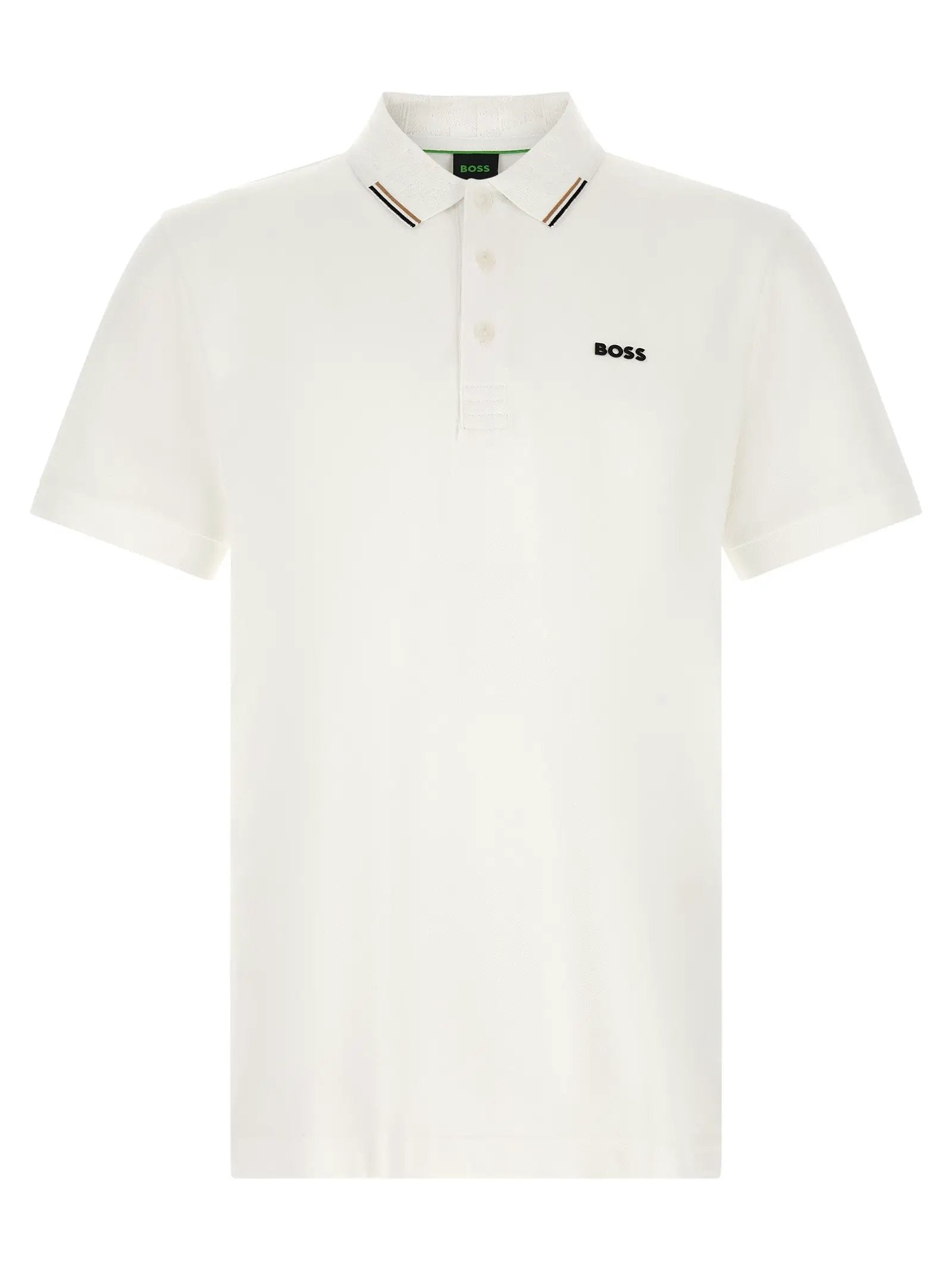 Hugo Boss White Cotton Polo Shirt