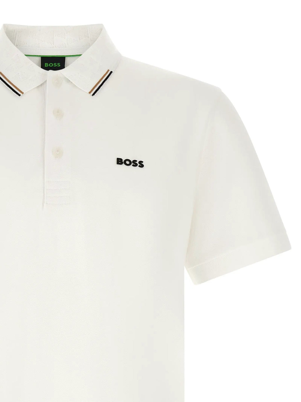 Hugo Boss White Cotton Polo Shirt